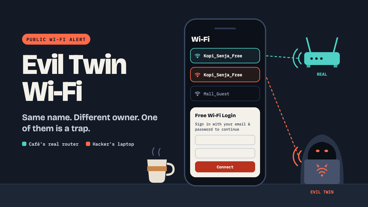 Evil Twin Wi-Fi: That "Free Café Wi-Fi" Might Be a Trap (Check Before You Connect!)